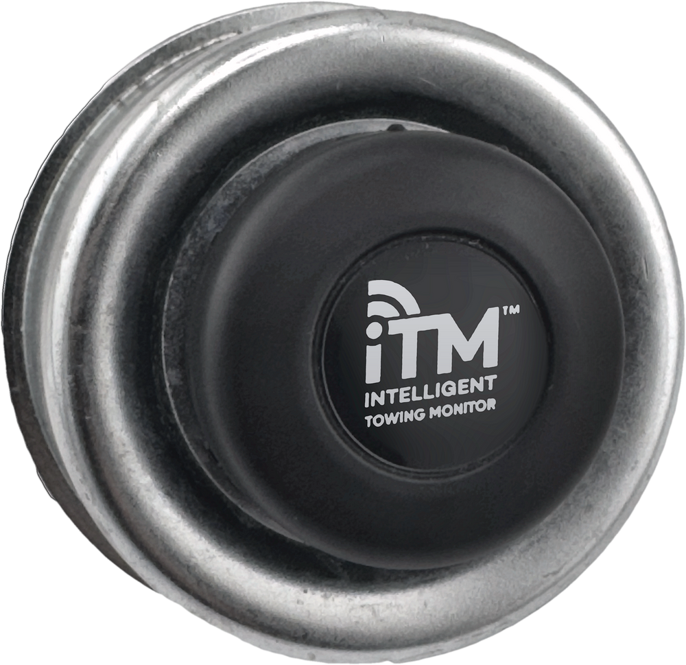 iTM sensor installed in a trailer hub dust cap