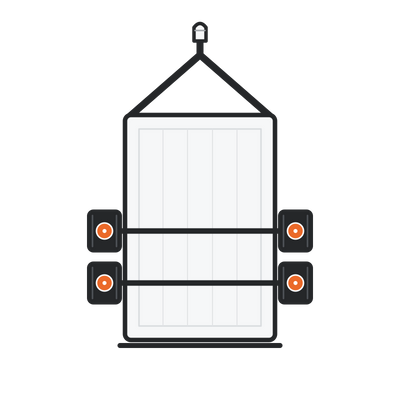Tandem axle trailer with 4 sensor locations